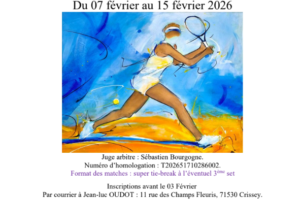 Crissey Ternnis Club - 15ème édition du tournoi hiver féminin